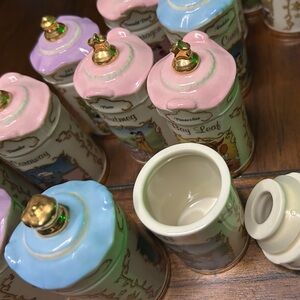 Walt Disney Porcelain Spice Jar Collection Set